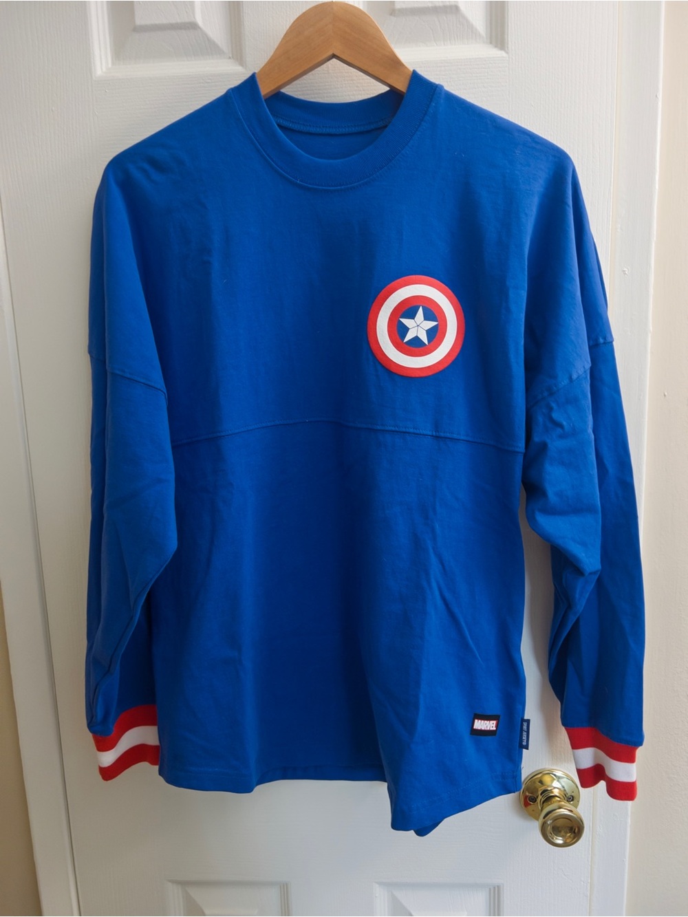 Disney Royal Blue Long-Sleeve Tee with Red & White Accents